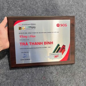Bảng chứng nhận tặng đại lý cho nhãn hàng giá gốc tận xưởng