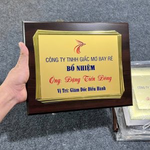 Làm bảng bổ nhiệm cho gỗ đồng giá xưởng, giao hàng toàn quốc
